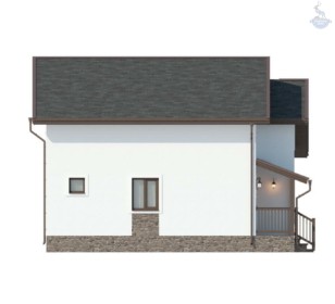 КД-110: двухэтажный каркасный дом с двумя входами