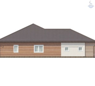 КД-140: одноэтажный каркасный дом с гаражом