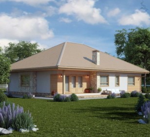 КД-310: каркасный дом с двумя антресолями