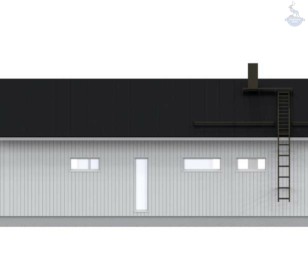 КД-330: одноэтажный каркасный дом с террасой