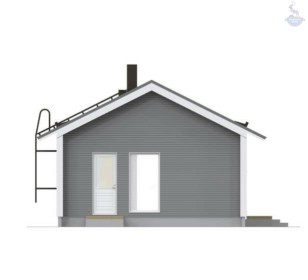 КД-330: одноэтажный каркасный дом с террасой