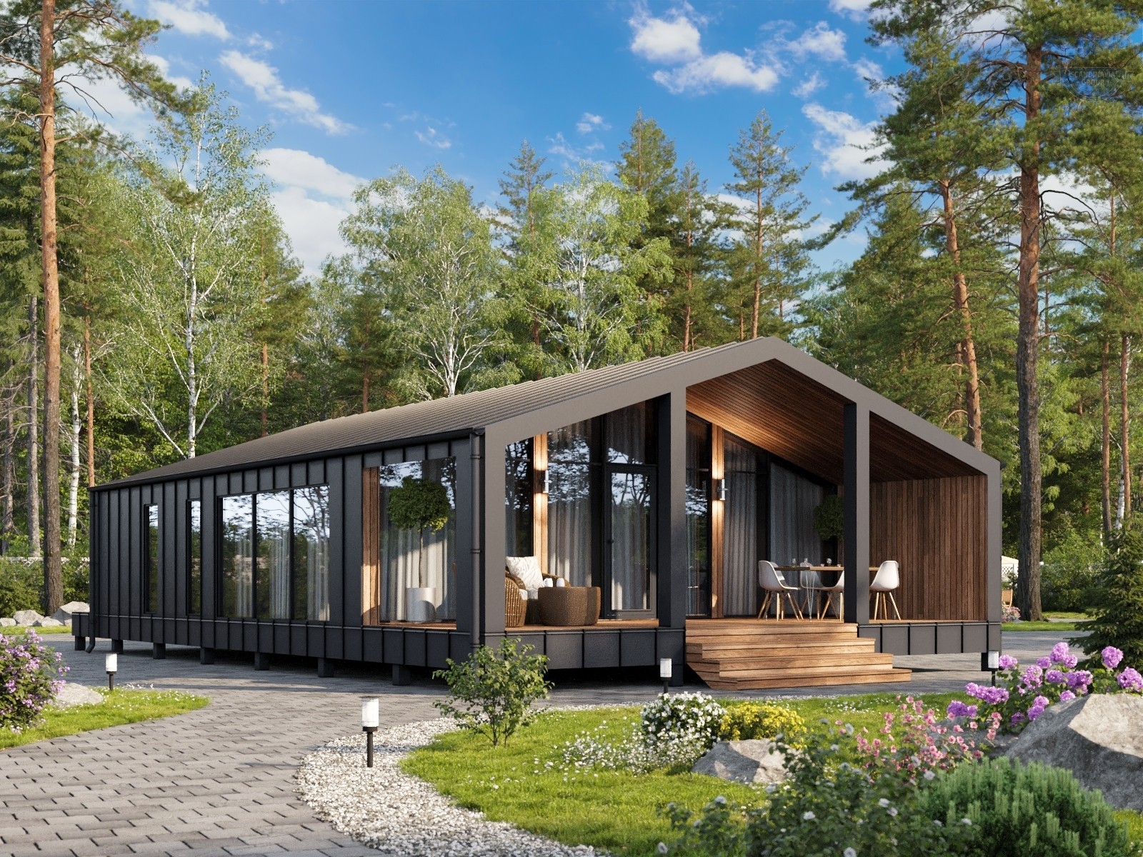 барнхаус одноэтажный