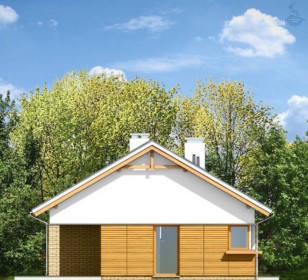 КД-410: каркасный дом с двухскатной крышей
