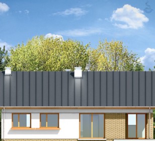 КД-410: каркасный дом с двухскатной крышей