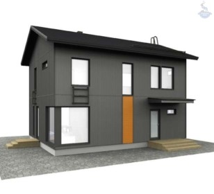 КД 480: двухэтажный каркасный дом с балконом