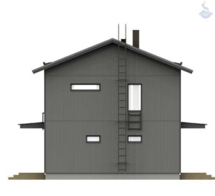 КД 480: двухэтажный каркасный дом с балконом