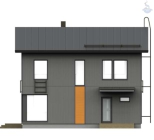 КД 480: двухэтажный каркасный дом с балконом