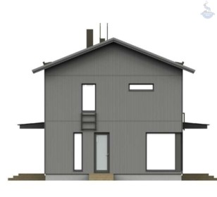 КД 480: двухэтажный каркасный дом с балконом
