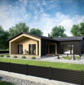 КД-50: одноэтажный каркасный дом в стиле BarnHouse