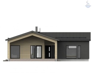 КД-50: одноэтажный каркасный дом в стиле BarnHouse