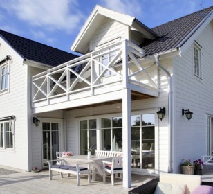 КД-540: 2-х этажный каркасный дом с 2 балконами