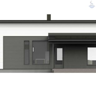 КД-570: односкатный каркасный дом