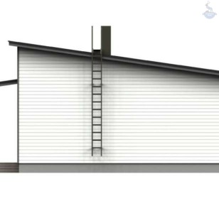 КД-570: односкатный каркасный дом