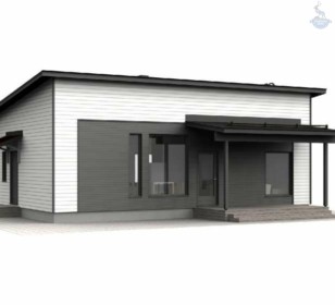 КД-570: односкатный каркасный дом