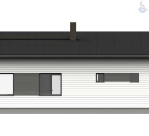 КД-570: односкатный каркасный дом