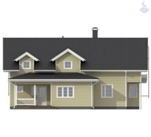 КД-620: двухэтажный каркасный дом с двумя террасами