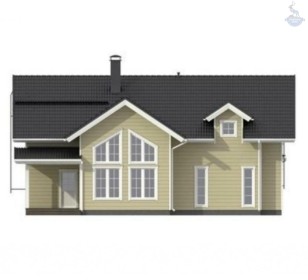 КД-620: двухэтажный каркасный дом с двумя террасами