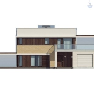 КД-660: каркасный дом с плоской крышей