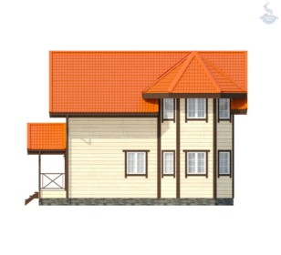 КД-90: двухэтажный каркасный дом с эркером