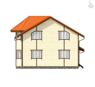 КД-90: двухэтажный каркасный дом с эркером