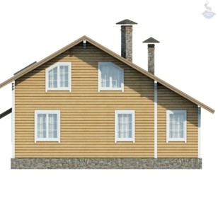 КД-690: двухэтажный каркасный дом со вторым светом