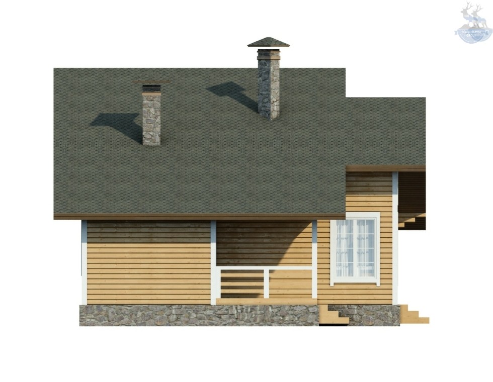 КД-690: двухэтажный каркасный дом со вторым светом