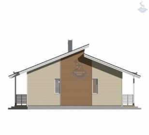 КД-290: одноэтажный каркасный дом с двумя террасами