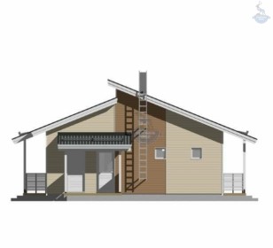 КД-290: одноэтажный каркасный дом с двумя террасами