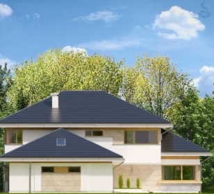 КД-370: двухэтажный каркасный дом с гаражем