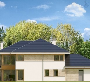 КД-370: двухэтажный каркасный дом с гаражем