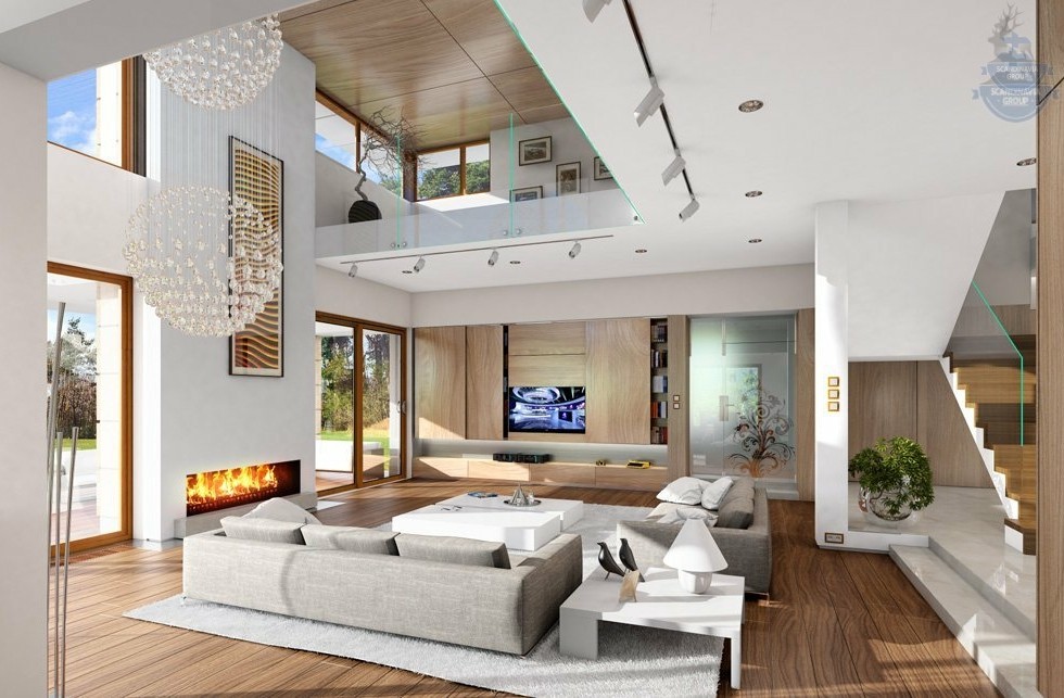 КД-370: двухэтажный каркасный дом с гаражем