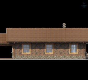 КД-390: 1 этажный каркасный дом с парковочным местом