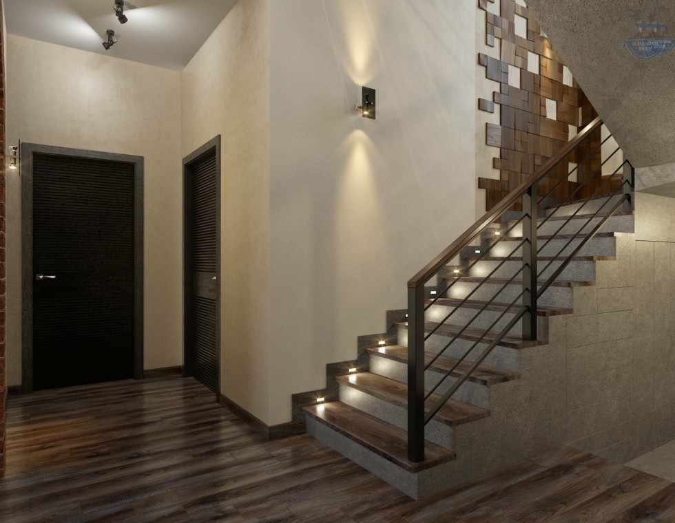 КД-400: двухэтажный каркасный дом с мансардой и гаражом