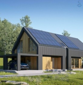 КД-490: двухэтажный каркасный дом в стиле Barn House