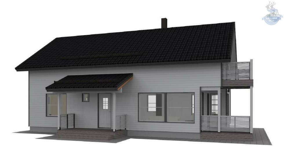 Каркасный дом с сауной КД 500