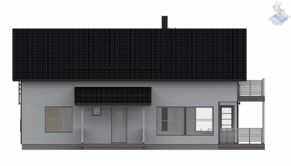 Каркасный дом с сауной КД 500