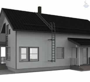 Каркасный дом с сауной КД 500