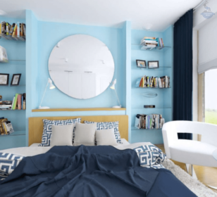 КД-640: одноэтажный каркасный дом с плоской крышей