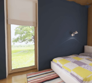 КД-640: одноэтажный каркасный дом с плоской крышей