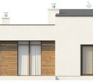 КД-640: одноэтажный каркасный дом с плоской крышей