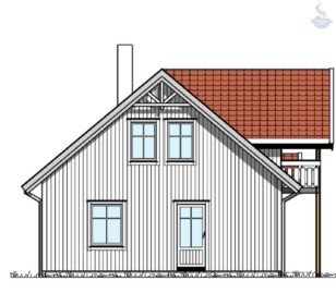 КД-710: каркасный дом с балконом и террасой