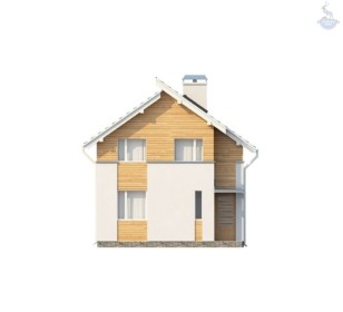 КД-890: 2-х этажный каркасный дом с балконом и террасой