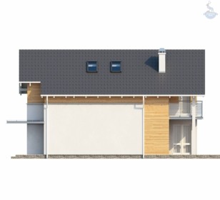 КД-890: 2-х этажный каркасный дом с балконом и террасой