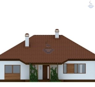 КД-240: одноэтажный каркасный дом с крытой террасой