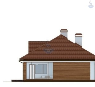 КД-240: одноэтажный каркасный дом с крытой террасой