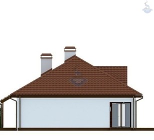 КД-240: одноэтажный каркасный дом с крытой террасой