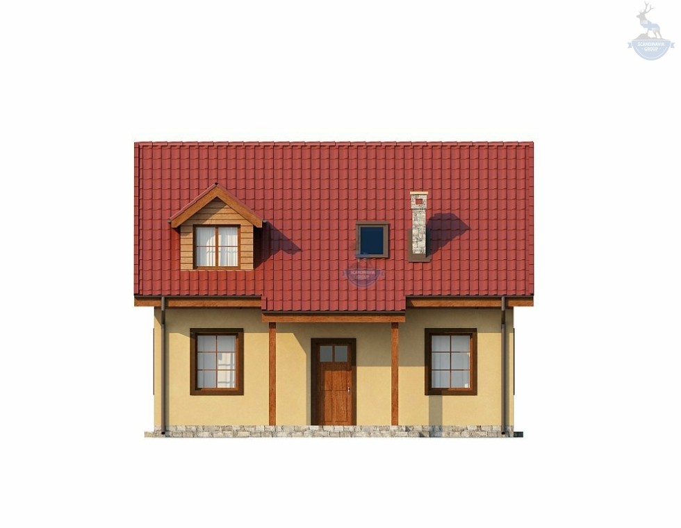 КД-260: каркасный дом с мансардой