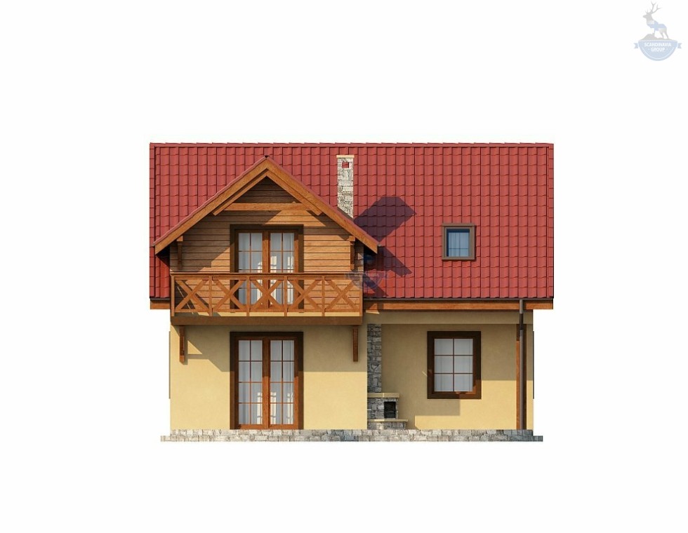 КД-260: каркасный дом с мансардой