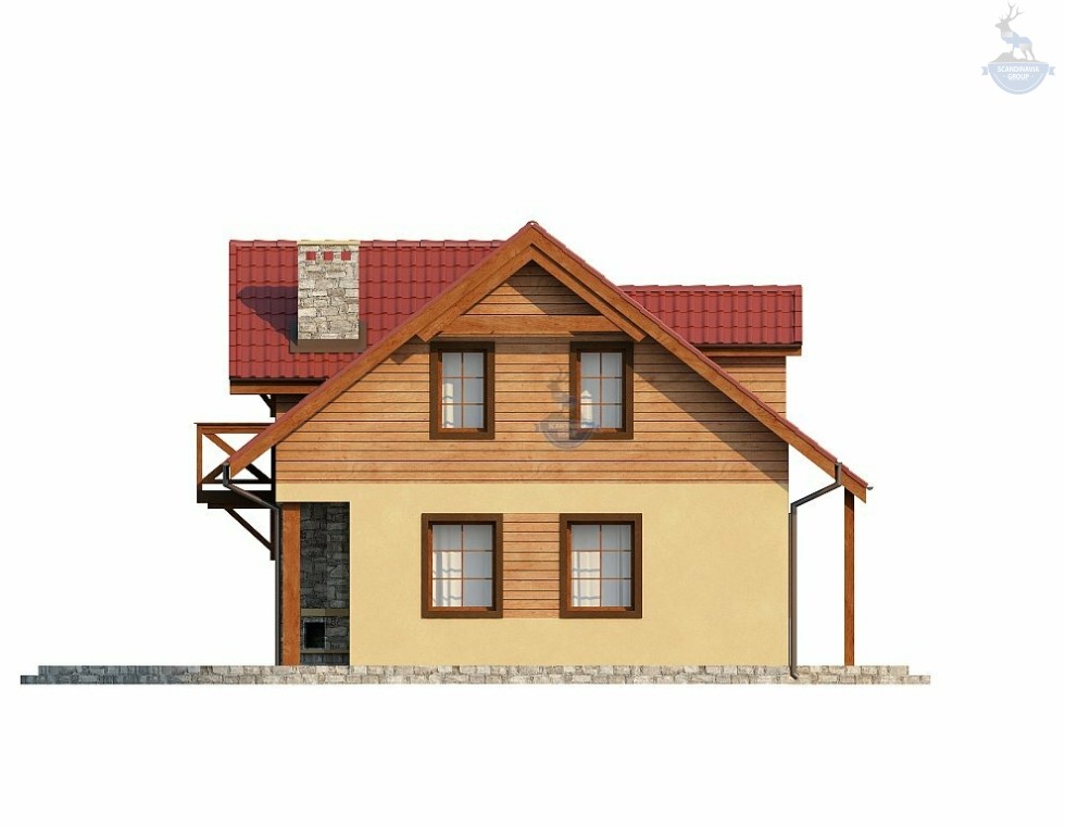 КД-260: каркасный дом с мансардой