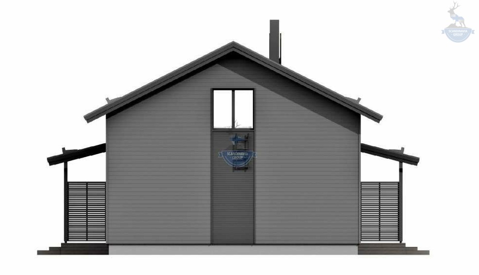 КД-280: 2-х этажный каркасный дом с котельной